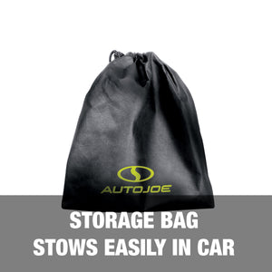 Storage bag stows easily in the car.