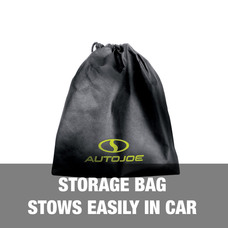 Storage bag stows easily in the car.