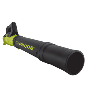 Angled close-up of the Sun Joe 24-Volt Cordless Leaf Blower.