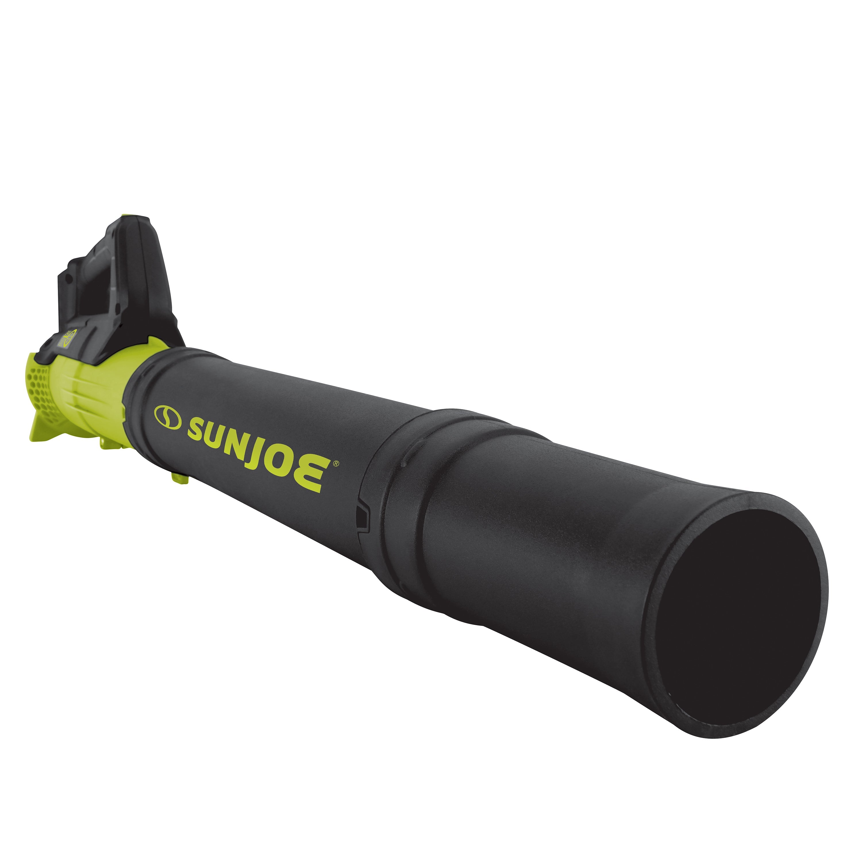 Angled close-up of the Sun Joe 24-Volt Cordless Leaf Blower.