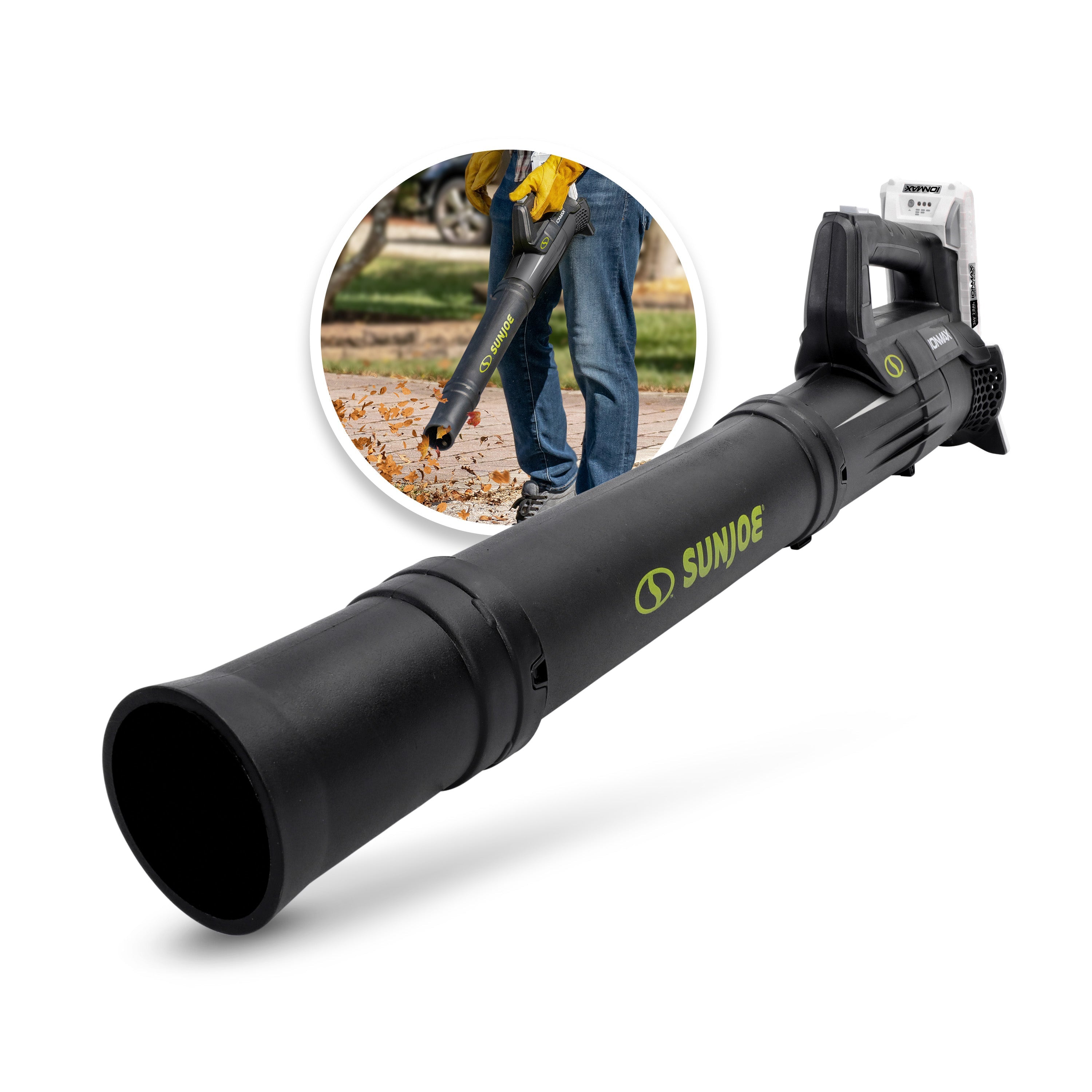 Sun Joe 24V-TB-LTE 24-Volt* IONMAX Cordless Compact Turbine Jet Blower | 100-MPH | 280-CFM | W/ 2.0-Ah Battery + Charger