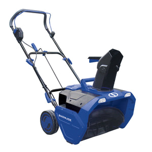 Right-angled view of the Snow Joe 48-volt cordless 20-inch snow blower kit.