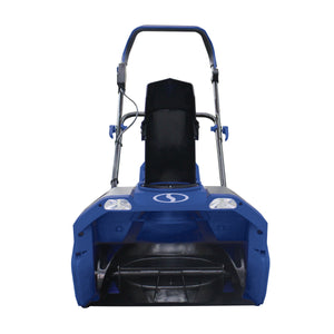 Front view of the Snow Joe 48-volt cordless 20-inch snow blower kit.