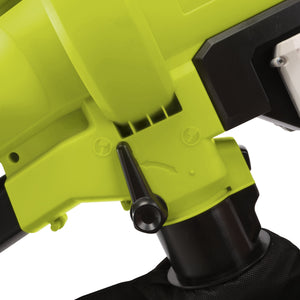 Close-up of the blower/vacuum selector.
