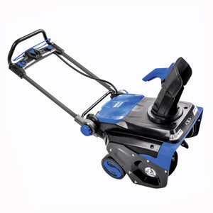 Side view of the Snow Joe 96-volt cordless 21-inch snow blower.