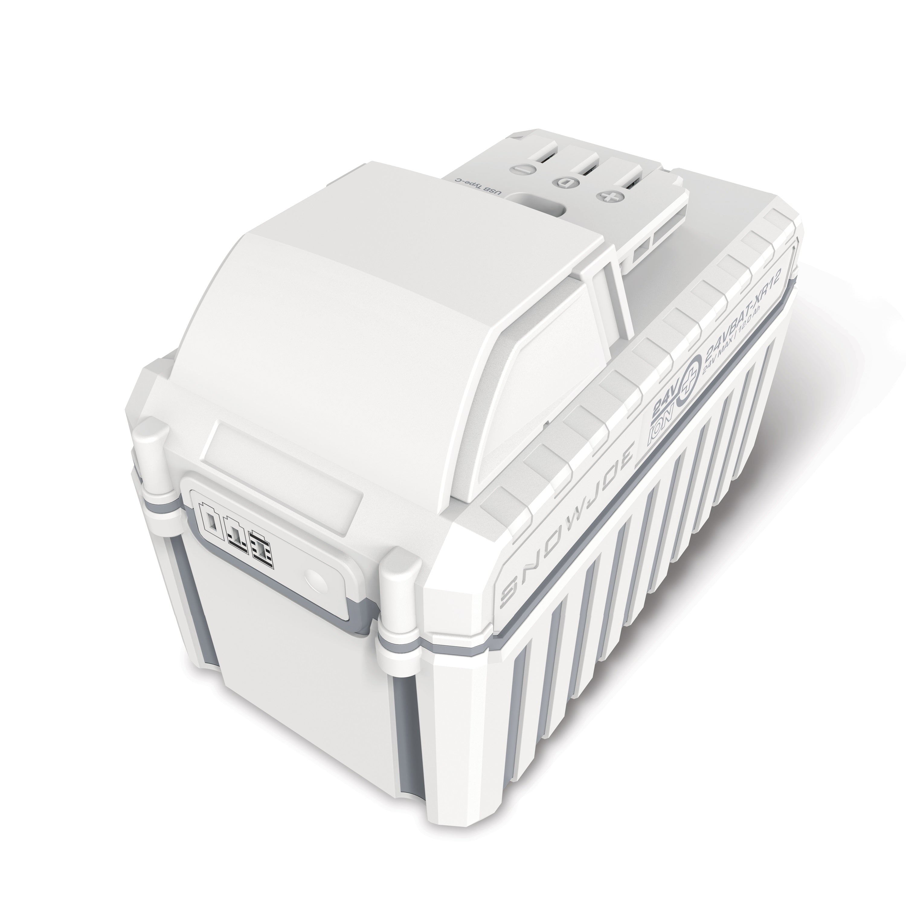Snow Joe 24VBAT-XR12 CERTIFIED AUTHENTIC IONMAX 24-Volt* Lithium-Ion 12.0-Ah Battery | Universal for all Snow Joe, Sun Joe, Auto Joe IONMAX devices | Battery Management System | 3-Stage LED Display