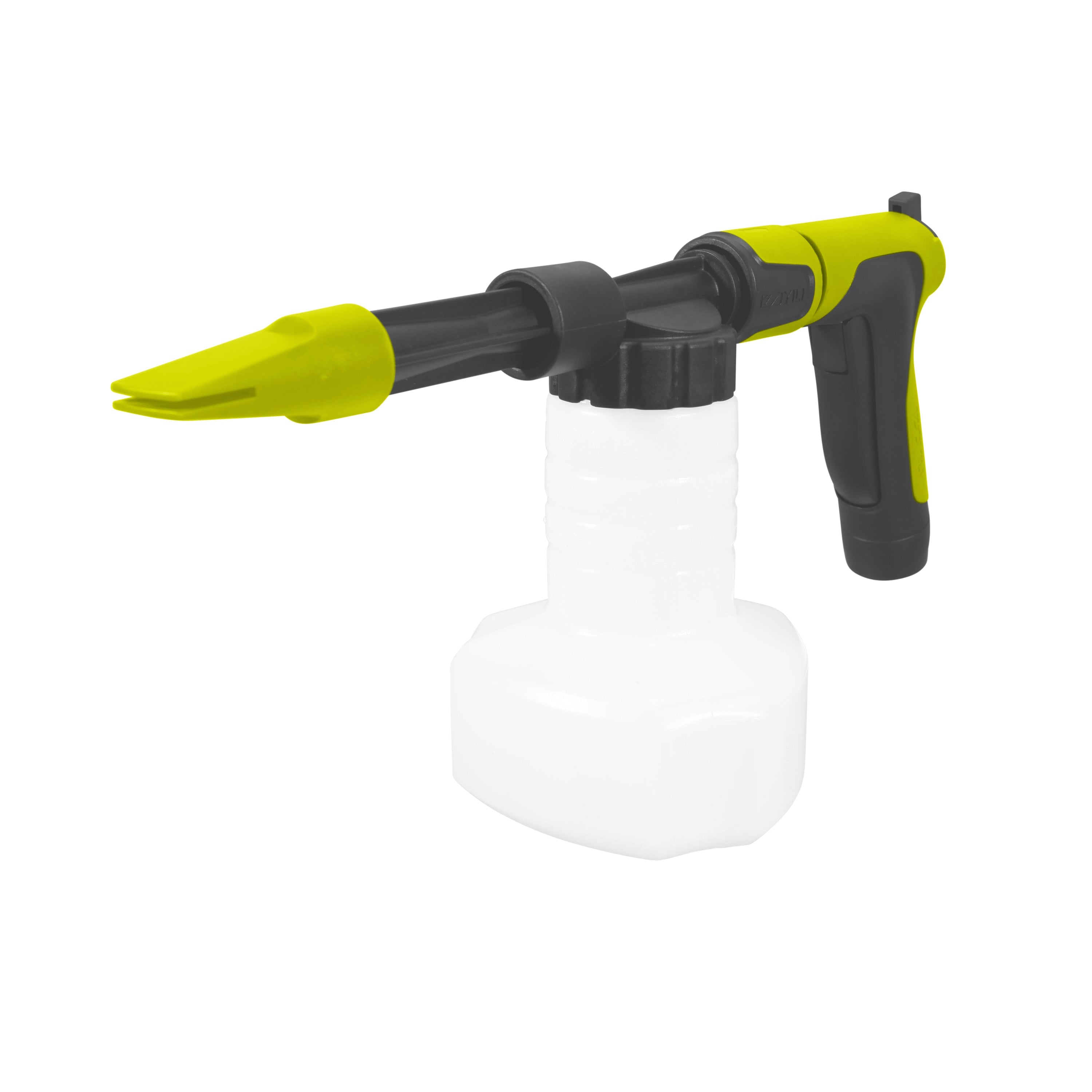Aqua Joe AJ-SPXN-PRO-SJG 2-in-1 All-Purpose Garden Hose-Powered Adjustable Foam Cannon Spray Gun Kit | W/ Bristle Brush and Detailer Sponge Attachments | Quick-Connect (Green)