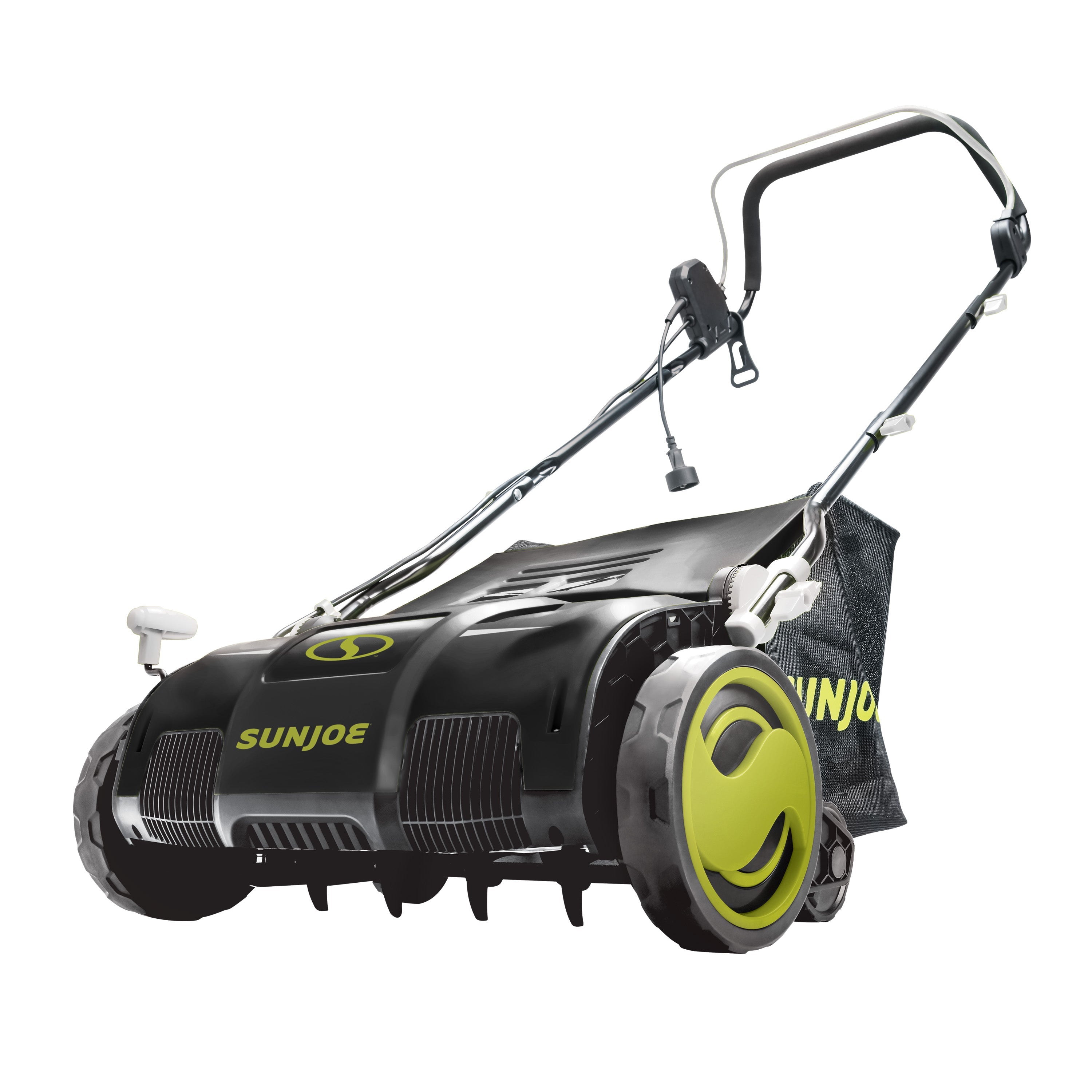 Sun Joe AJ805E Electric Lawn Dethatcher + Scarifier W/ Collection Bag | 15-inch | 13-Amp