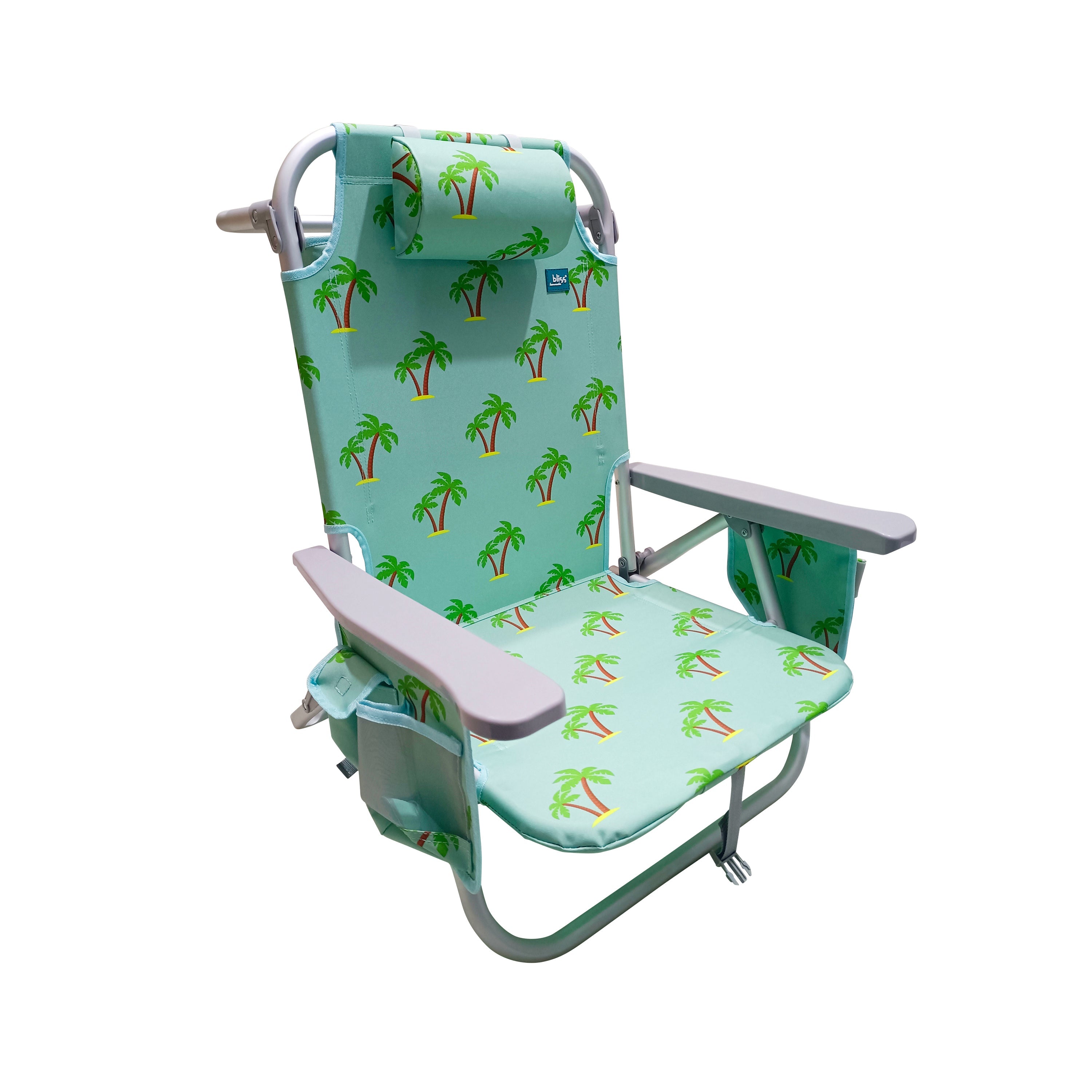 Bliss Hammocks Backpack Aluminum Palm Tree Beach Chair.