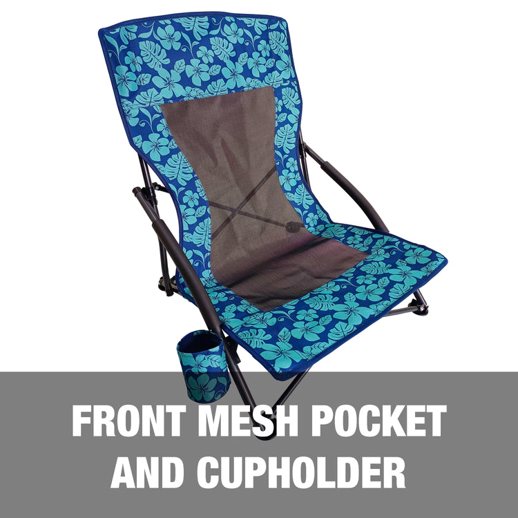 Front mesh pocket and cup holder.
