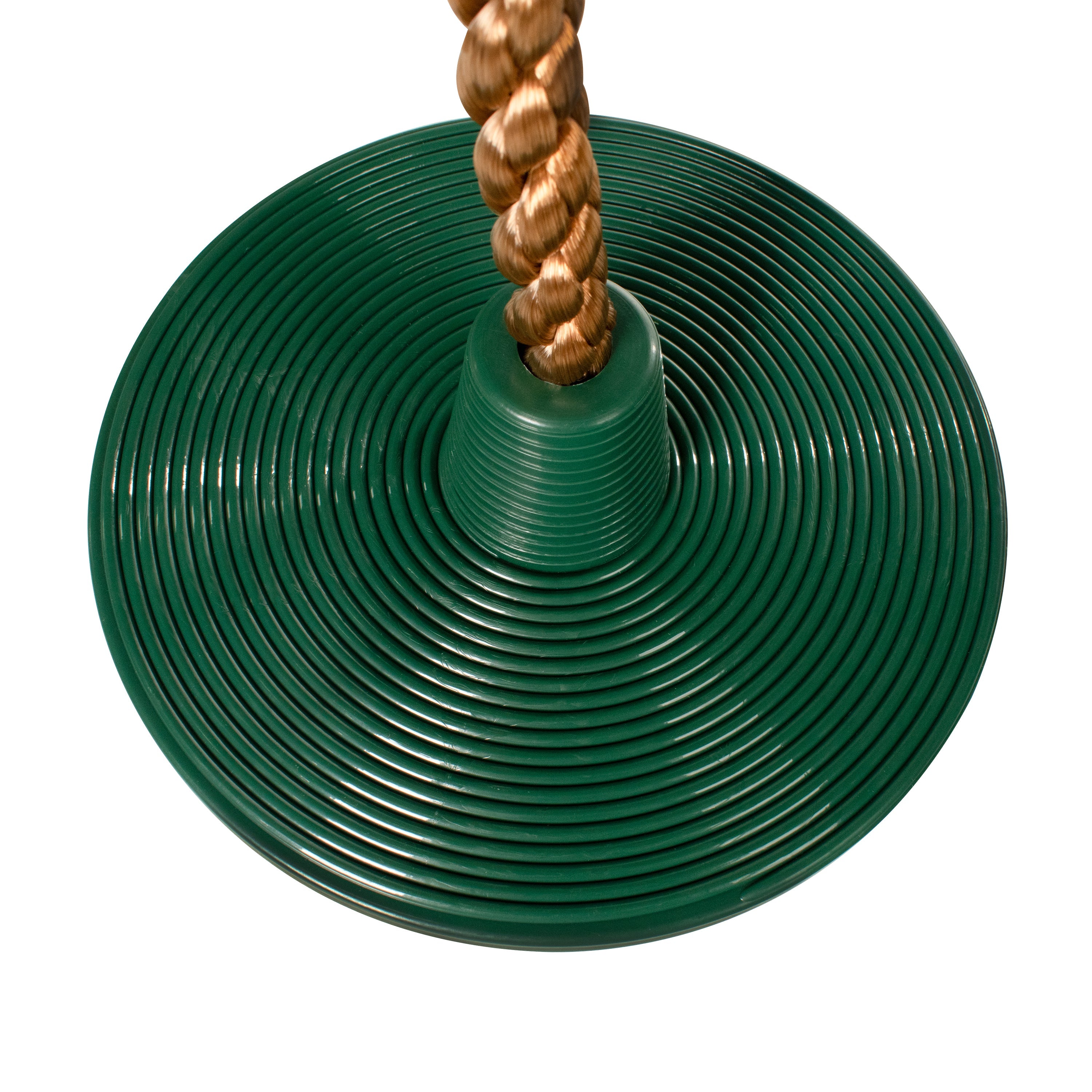 Close-up of the 14-inch diameter base disc on the Rope Climber Swing.