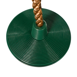 Close-up of the 14-inch diameter base disc on the Rope Climber Swing.