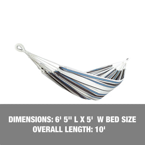 Dimensions: 6 foot and 5 inch length, 5 foot width, and 10 foot overall length.