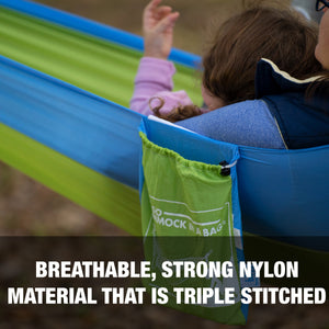 Breathable, strong nylon material that is triple stitched.