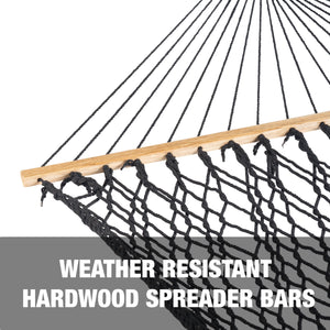 Weather resistant hardwood spreader bars.