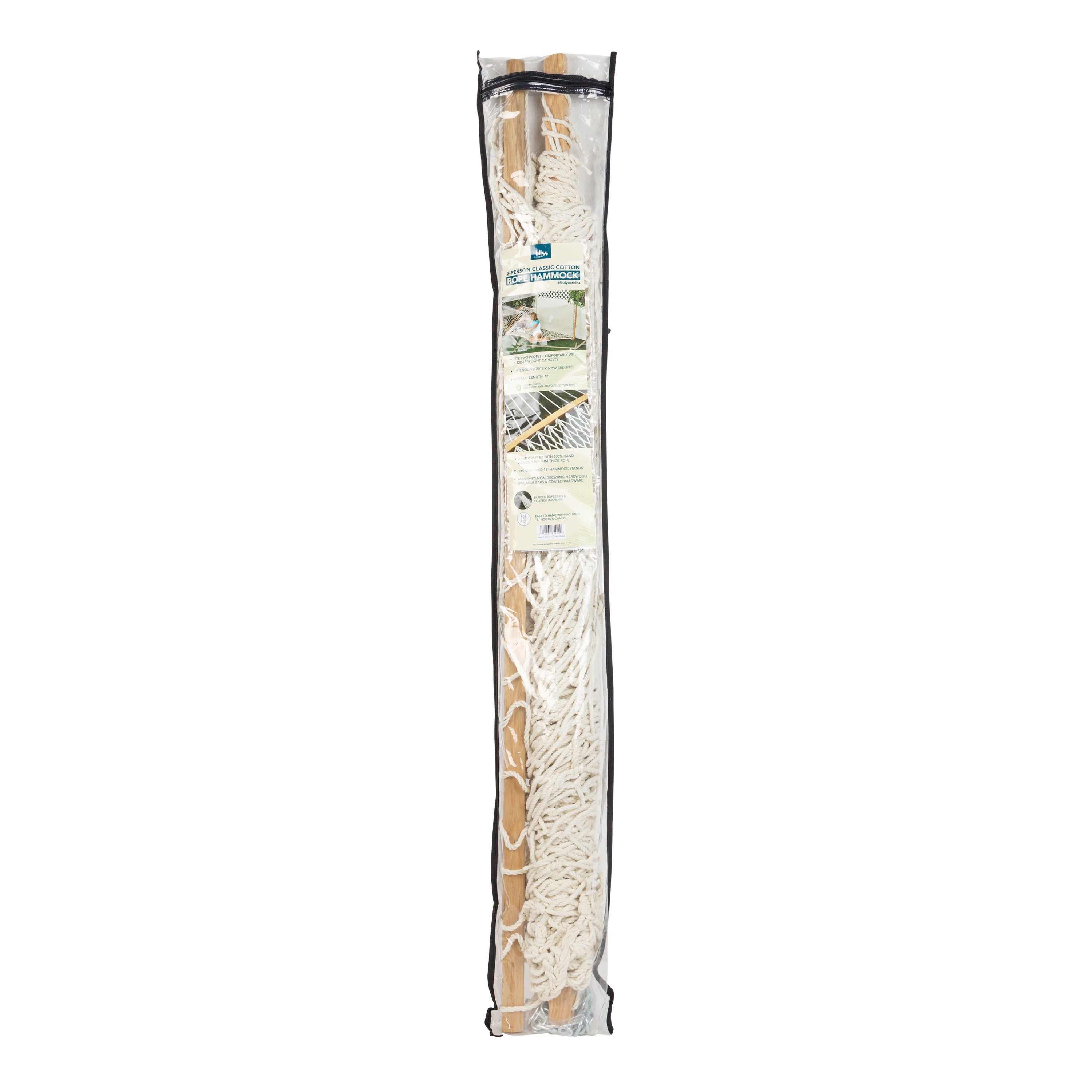 Storage and carry bag for the Bliss Hammocks 60-inch Wide White Cotton Rope Hammock.
