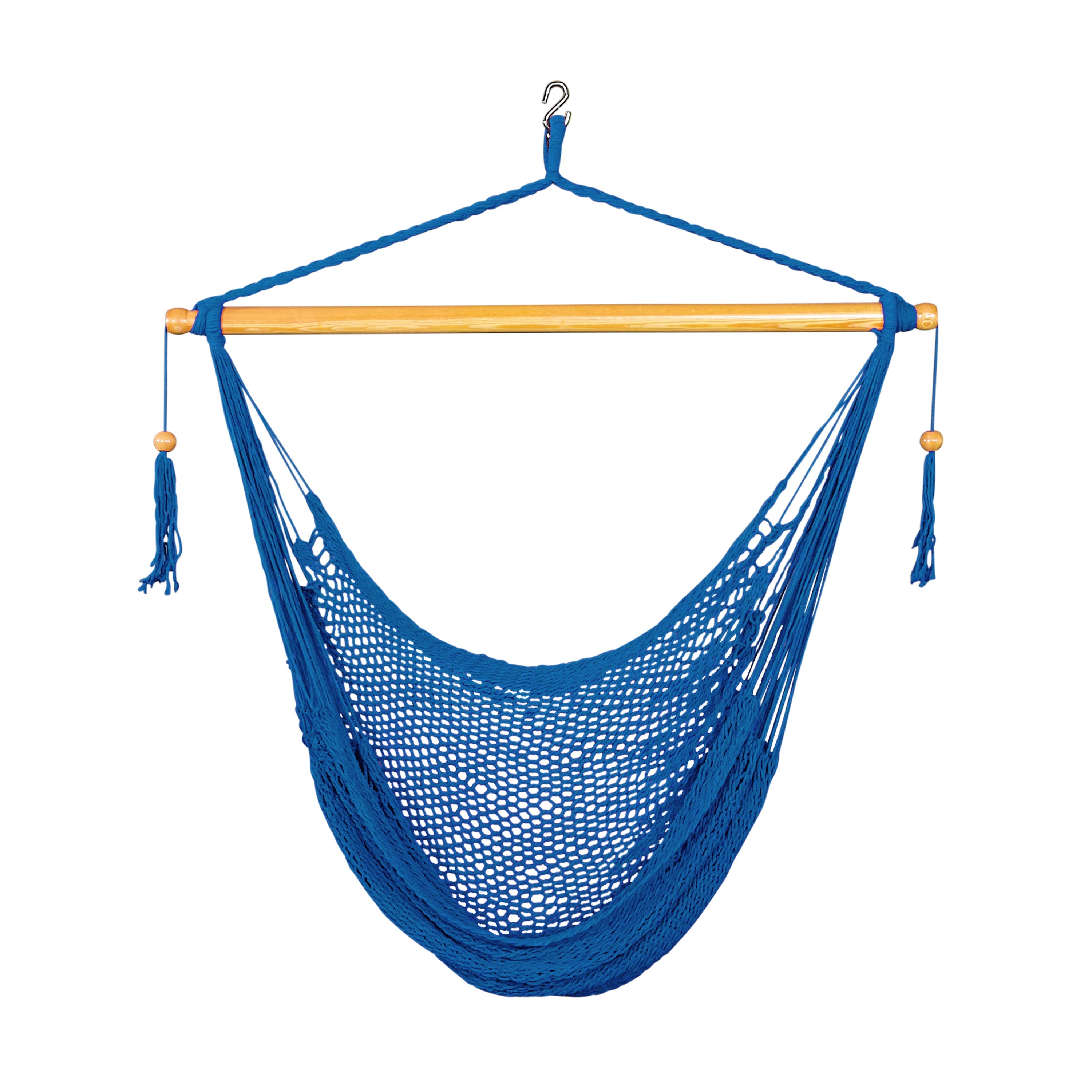 Bliss Hammocks 40-inch Blue Island Rope Hammock Chair.