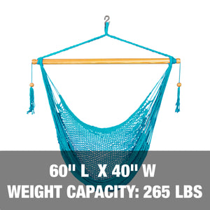 60 inch length and 40 inch width, with a weight capacity of 265 pounds.