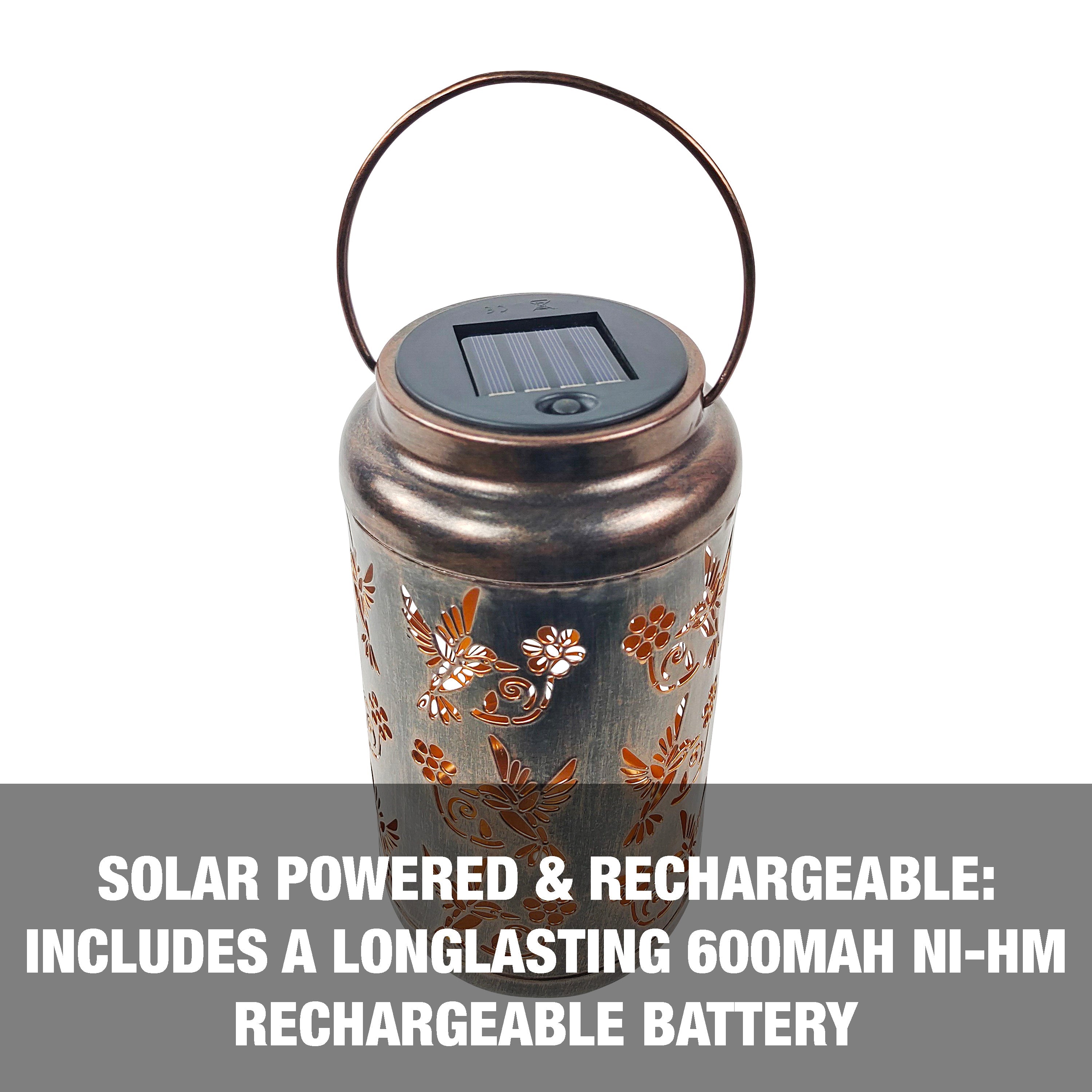 Solar powered and rechargeable: includes a long-lasting 600MAH NI-MH rechargeable battery.