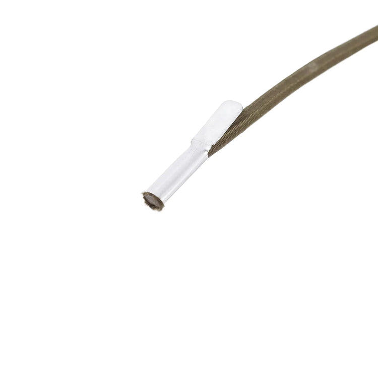Close-up of the metal aglet at the end of the pillow cord.
