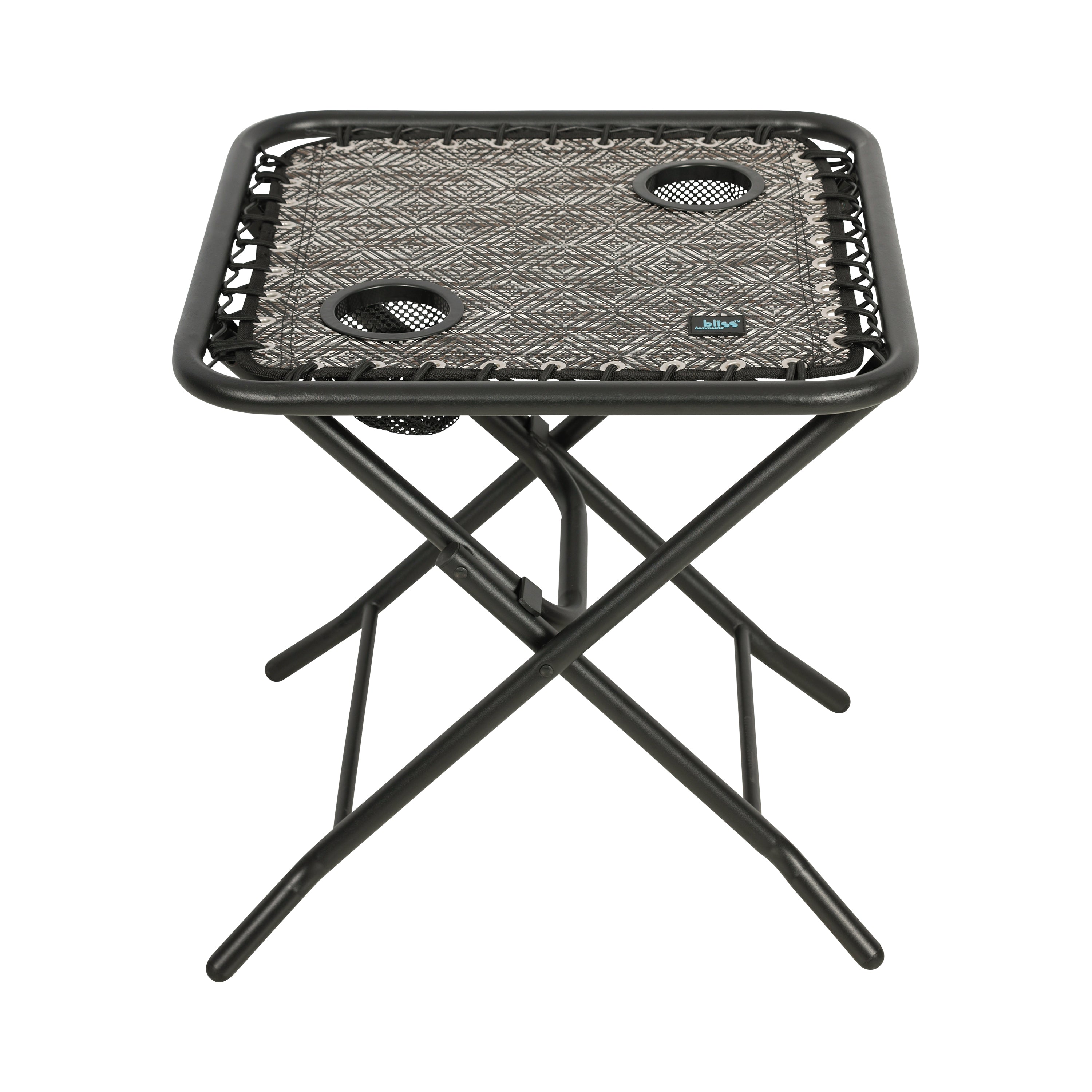 Bliss Hammocks 20-inch Diamond Jacquard Folding Side Table.