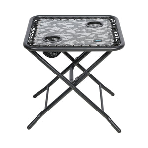 Bliss Hammocks 20-inch Platinum Flower Folding Side Table.