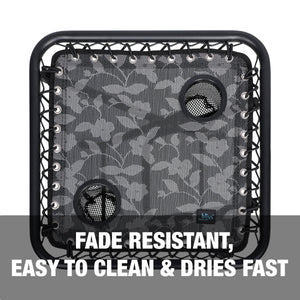 Fade resistant, easy to clean, and dries fast.