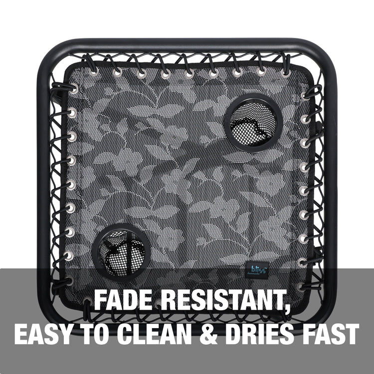 Fade resistant, easy to clean, and dries fast.