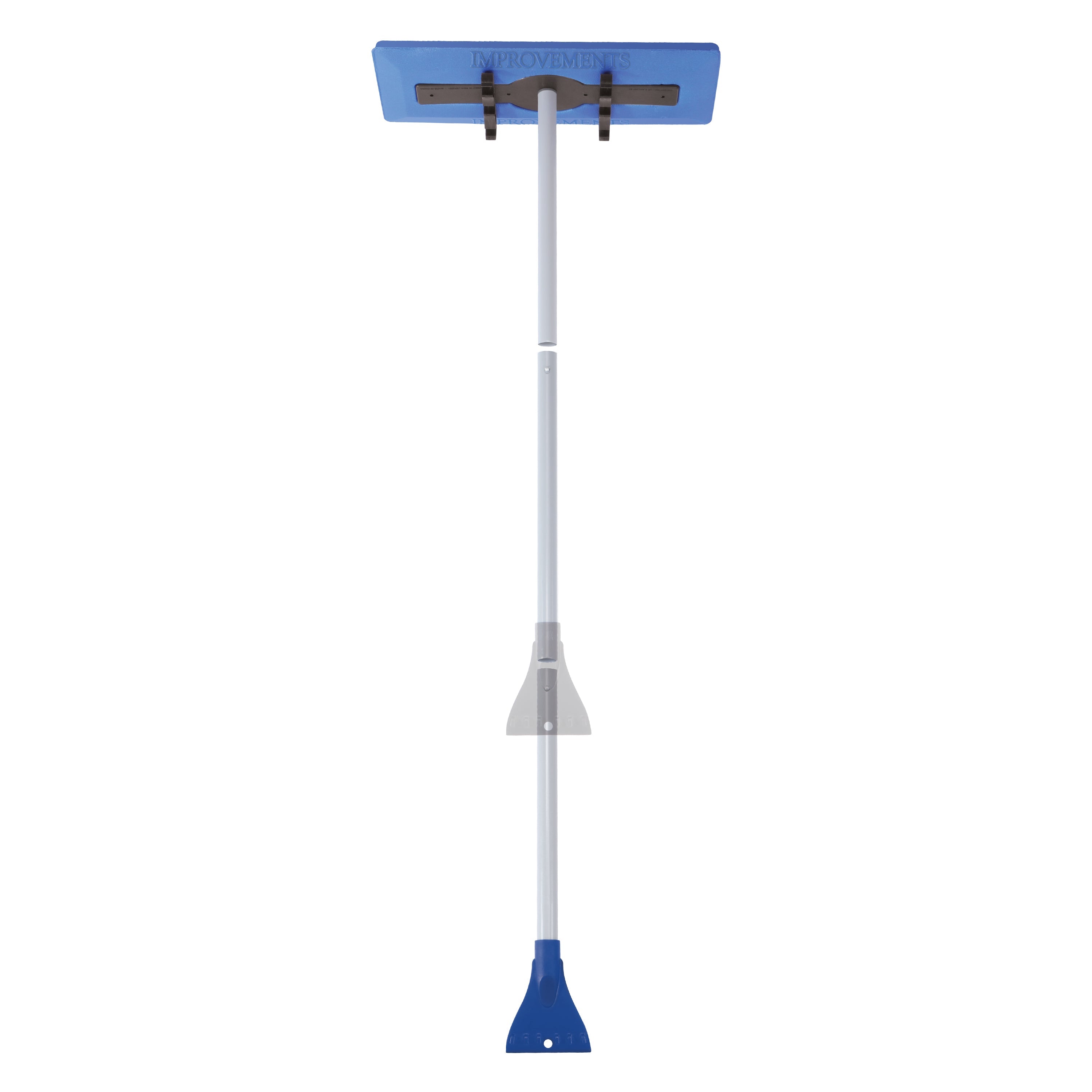 Improvements IMPBLZD-ECM-SJB Snow Broom Snow Removal Tool | 18-Inch Head | 52-Inch Handle (Blue)