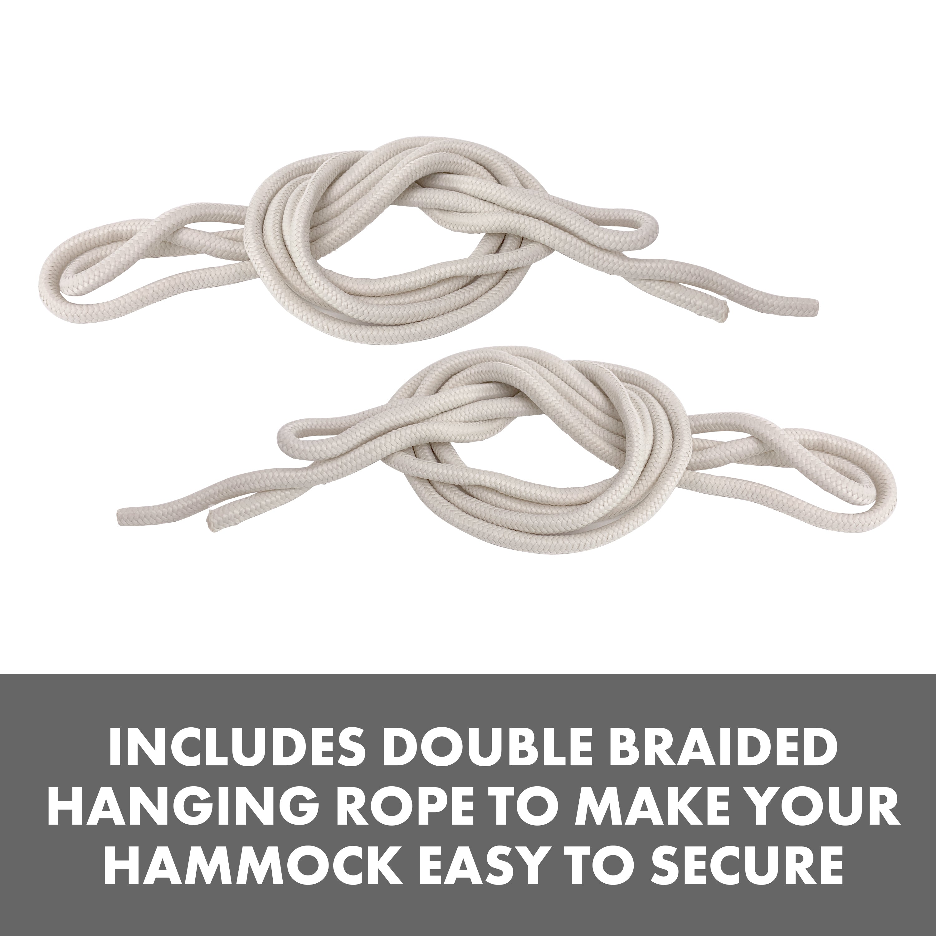 Double braided hammock ropes of bliss hammocks wide hammock  in a bag with fringe