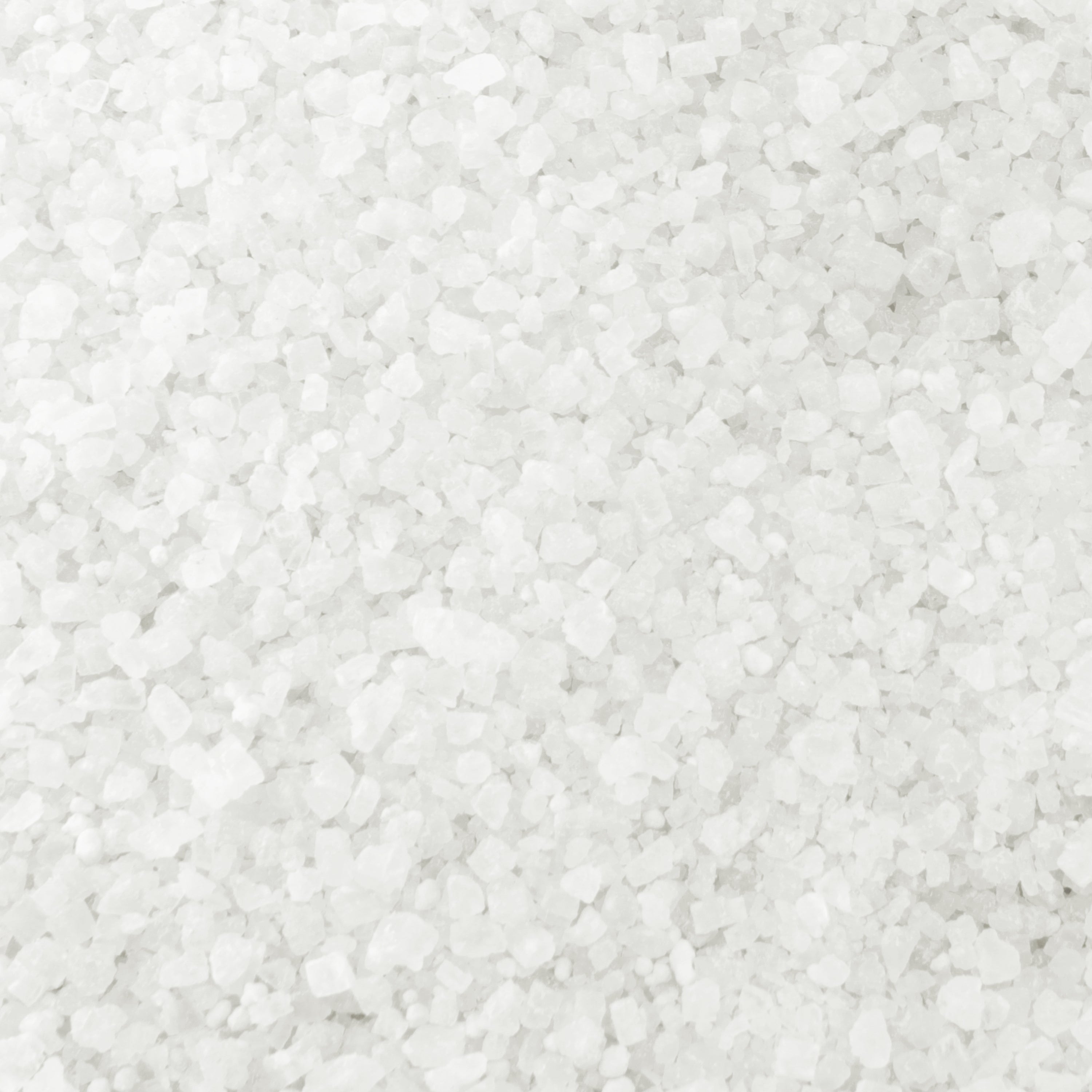 Close-up of the ice melt crystals.