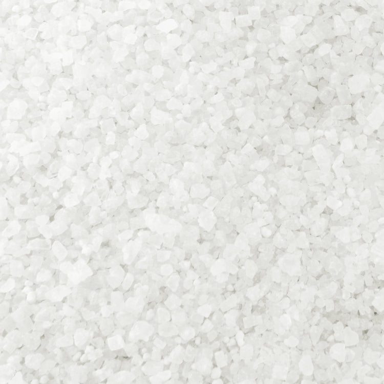 Close-up of the ice melt crystals.