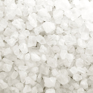 Close-up of the Pure Sodium Rock Salt Ice Melter.
