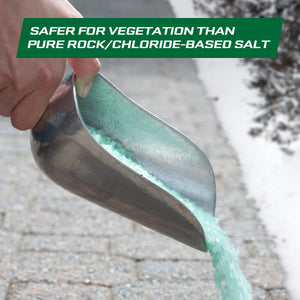 safer for vegistation feature of melt eco blend ice melt