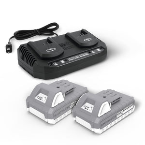 Battery and Dual Port Charger Bundle