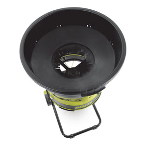 Top-angled view of the Sun Joe 15-amp Bladeless Electric Leaf Mulcher and Shredder.