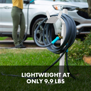 lightweight construction of aqua joe hose stand