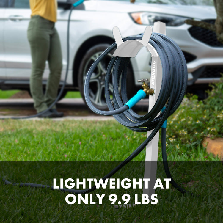 lightweight construction of aqua joe hose stand
