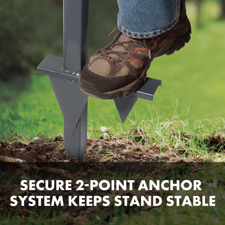 Instillation of aqua joe hose stand into soft ground