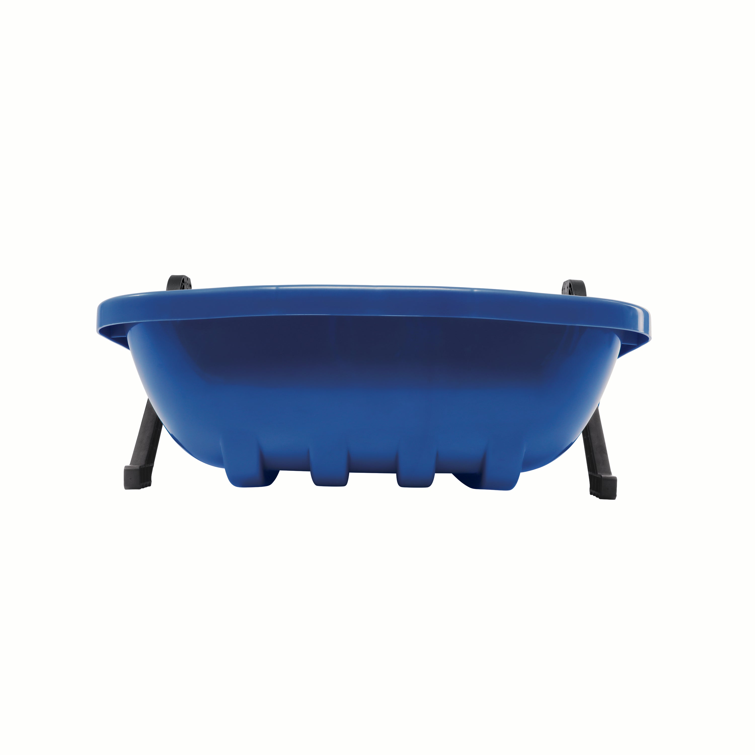 Front view of the Snow Joe 34-inch blue-colored kids snow sled.