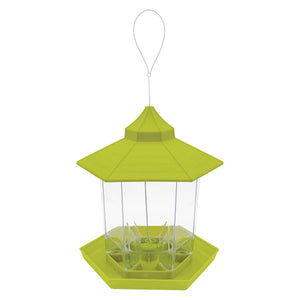 Sun Joe green hexagonal Wild Bird Hanging Feeder.