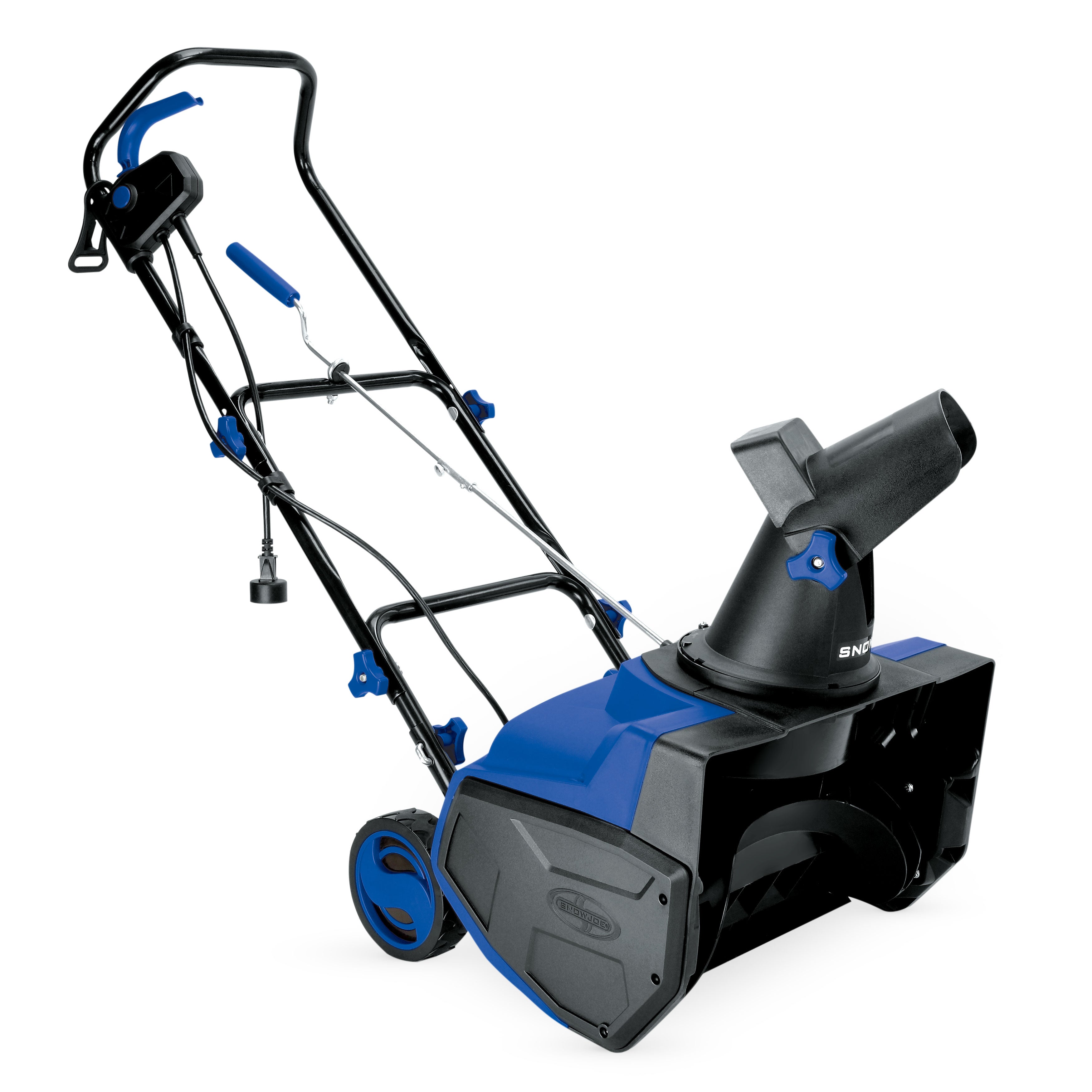 Left-angled view of the Snow Joe 13-amp 18-inch Electric Single Stage Snow Thrower.