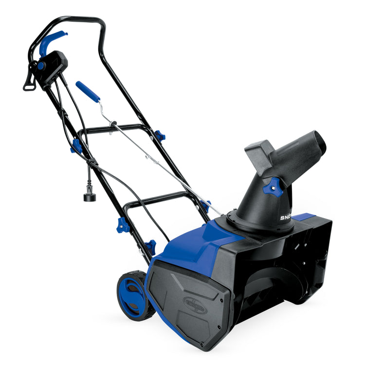 Left-angled view of the Snow Joe 13-amp 18-inch Electric Single Stage Snow Thrower.