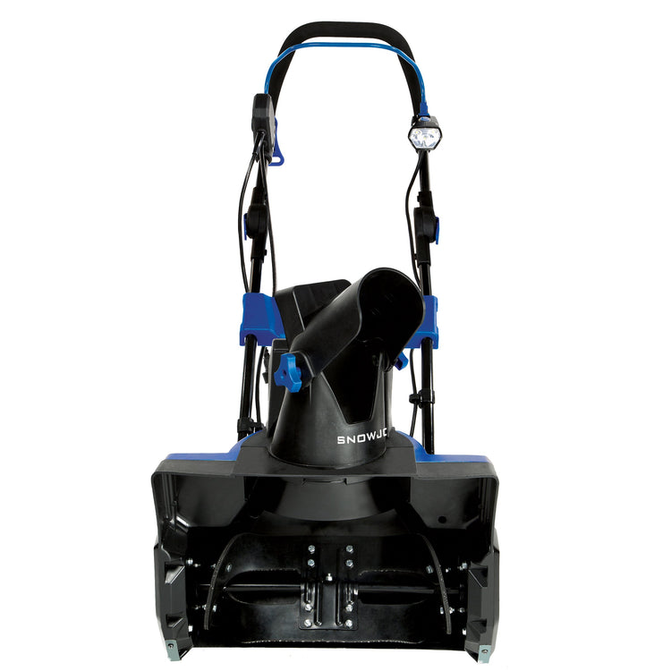 Front view of the Snow Joe 14.5-amp 18-inch electric single-stage snow blower.
