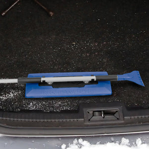 Snow Joe SJBLZD-LED stowed in the trunk of a car
