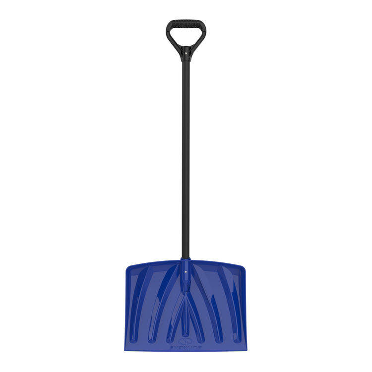 Front facing view of snow joe 18 inch snow shovel
