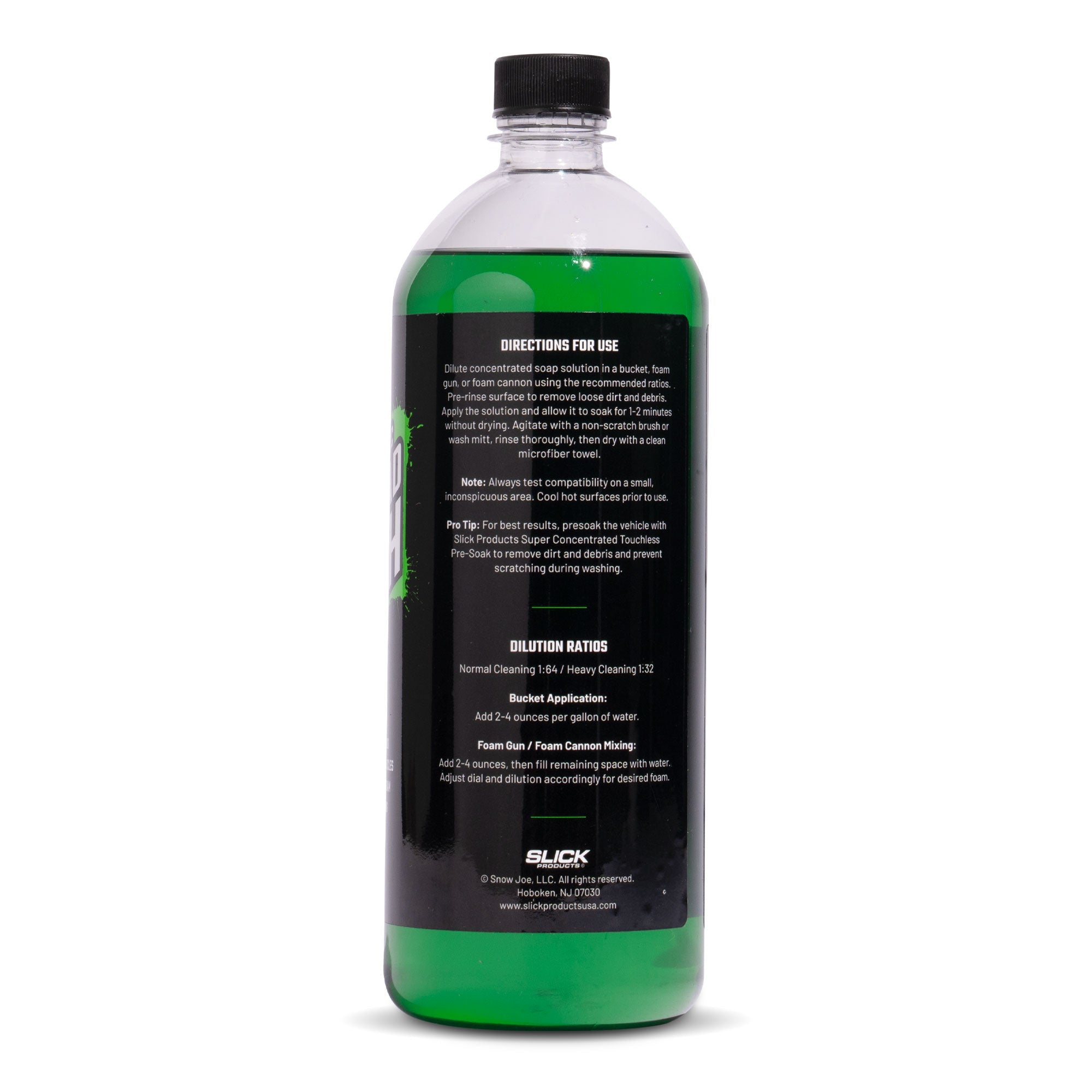 slick products off road wash side label view