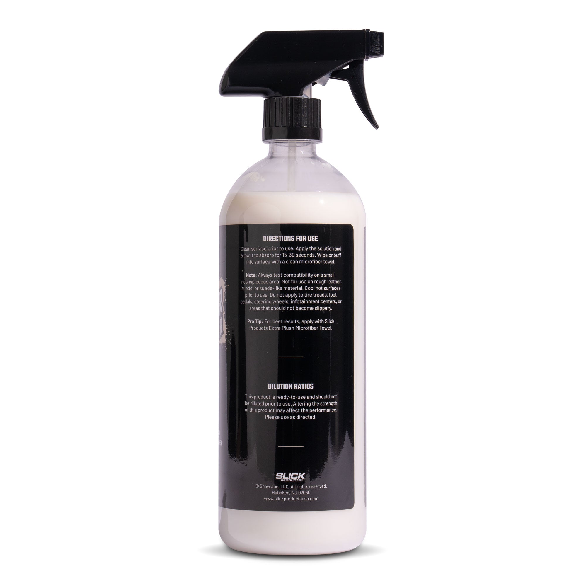 slick products interior conditioner side label view