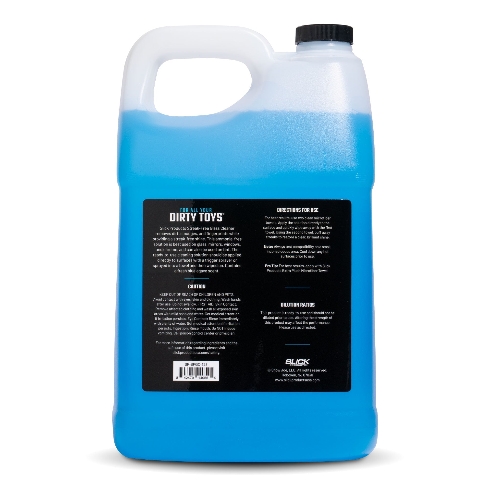 slick products glass cleaner rear label view