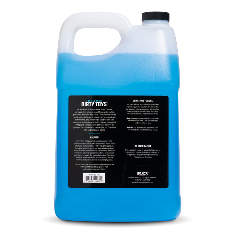 slick products glass cleaner rear label view